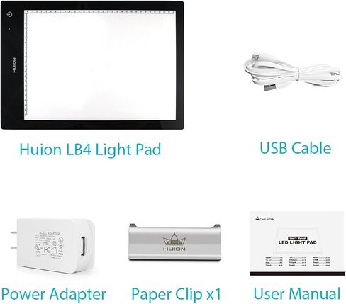 HUION LB4 Light Box Wireless Battery Powered Ultra Thin Portable A4 Size LED Light - 12.6x9 بوصة in Kuwait