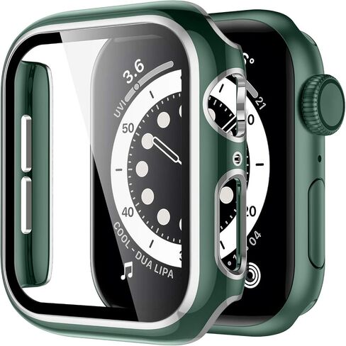 GEAK Hard Cover Compatible for Apple Watch Case 40mm with Screen Protector, Full Coverage Hard PC Cover with Rose Gold Edge Screen Protector for Women Men iWatch 40mm Series 6/5/4/SE Black/Rose Gold in Kuwait
