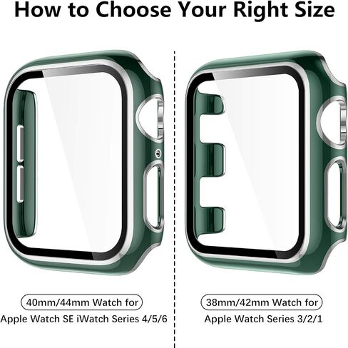 GEAK Hard Cover Compatible for Apple Watch Case 40mm with Screen Protector, Full Coverage Hard PC Cover with Rose Gold Edge Screen Protector for Women Men iWatch 40mm Series 6/5/4/SE Black/Rose Gold in Kuwait