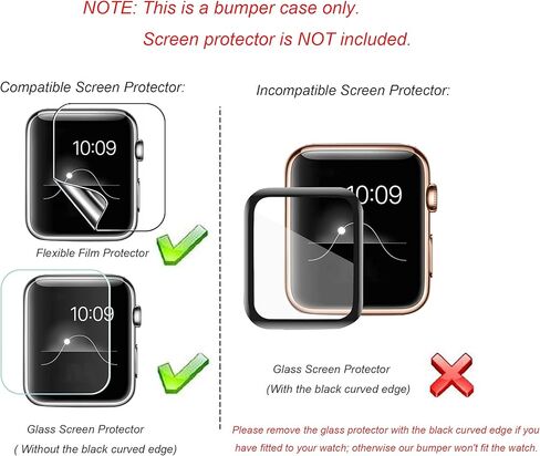 Secbolt Dressy Case Compatible with Apple Watch Band, Bling Cover Bumper Protective Frame Screen Protector for iWatch SE Series 6/5/4/3/2/1 in Saudi Arabia