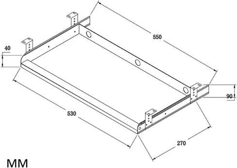 Keyboard Tray Under Desk Heavy-Duty Metal Slide-Out Platform Drawer Tray (Gray) in Saudi Arabia