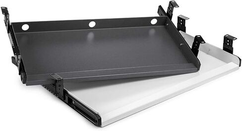 Keyboard Tray Under Desk Heavy-Duty Metal Slide-Out Platform Drawer Tray (Gray) in Saudi Arabia