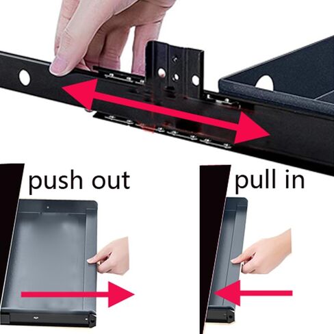 Keyboard Tray Under Desk Heavy-Duty Metal Slide-Out Platform Drawer Tray (Gray) in Saudi Arabia