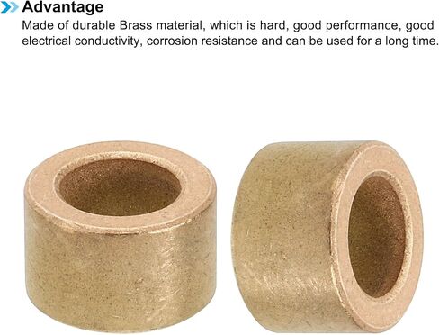 PATIKIL M10 Brass Spacers, 5 Pcs Metal Spacer Brass 10mm ID x 14mm OD x 6mm L Brass Spacers Screw Standoff for 3/8 Inch or M10 Screw in Kuwait