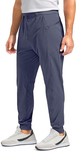 G Gradual Men's Joggers with Zipper Pockets Stretch Tapered Sweatpants Athletic Pants for Men Workout Running Gym in Saudi Arabia
