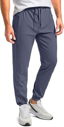 G Gradual Men's Joggers with Zipper Pockets Stretch Tapered Sweatpants Athletic Pants for Men Workout Running Gym in Saudi Arabia
