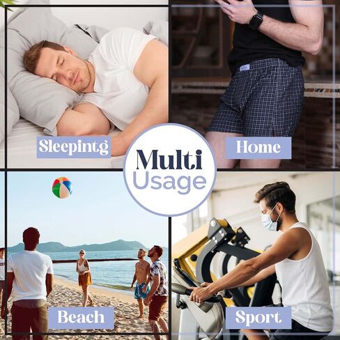 BLUSPEAR 3 Pack Woven Boxers for Men, Cotton-rich Soft Men’s Tag-free Assorted Boxers Shorts with Fly in Saudi Arabia