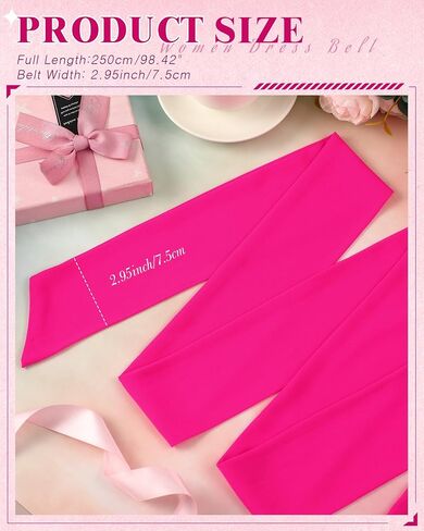 Glitopper Women Chiffon Sash Belt Dress Sash Waist Belt for Special Occasion Bridal Wedding Prom Formal 3'' Wide in Saudi Arabia