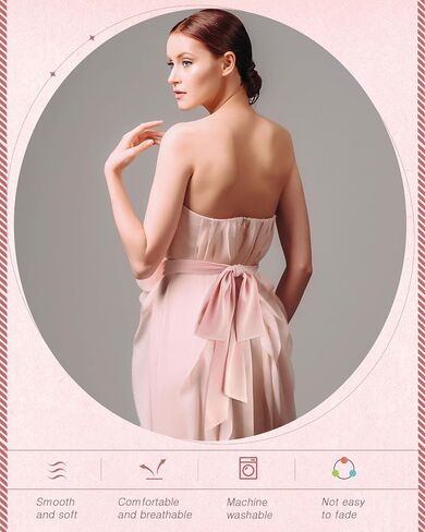 Glitopper Women Chiffon Sash Belt Dress Sash Waist Belt for Special Occasion Bridal Wedding Prom Formal 3'' Wide in Saudi Arabia