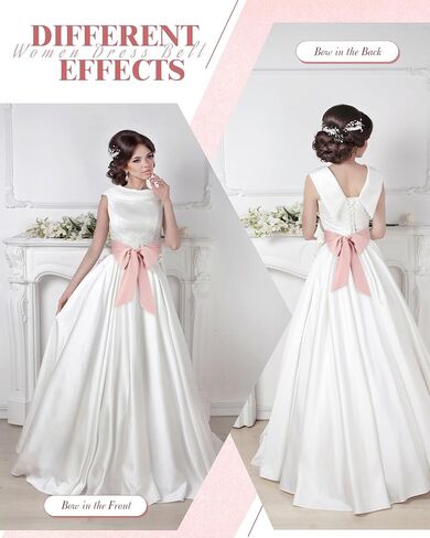 Glitopper Women Chiffon Sash Belt Dress Sash Waist Belt for Special Occasion Bridal Wedding Prom Formal 3'' Wide in Saudi Arabia