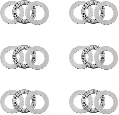 DGZZI 6 Sets Thrust Needle Roller Bearings Inch Flat Thrust Needle Roller Bearings with Two Washers NTA1220 and 2TRA Suitable for Mechanical Conveyors and Crushers and Elevators in Saudi Arabia