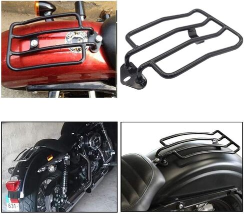 DgNeLai Motorcycle Luggage Rack Support Shelf Fits Rear Solo Seat 180mm (7") Compatible with Harley Harley XL Sportsters Iron 48 883 XL1200 2004-2015 in Saudi Arabia