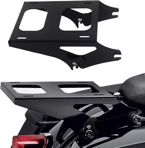 رف أمتعة قابل للفصل مكون من قطعتين من حزمة الرحلات، رف أمتعة قابل للتركيب متوافق مع Harley Davidson Touring Street Glide Road King Electra Glide 2014-2024 in Kuwait