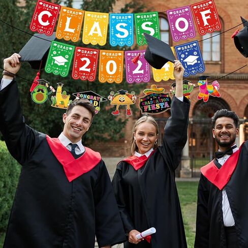 Mexican Graduation Decorations, NO-DIY Fiesta Graduation Party Decorations includes Class of 2024 Banner and Taco Graduation Party Decorations 2024 Garland, Fiesta De Graduacion Decoracion for Party in Saudi Arabia