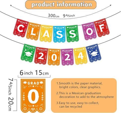 Mexican Graduation Decorations, NO-DIY Fiesta Graduation Party Decorations includes Class of 2024 Banner and Taco Graduation Party Decorations 2024 Garland, Fiesta De Graduacion Decoracion for Party in Saudi Arabia