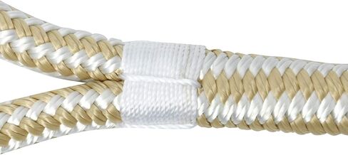 NovelBee 4 Pack of 3/8“x15’ Double Braid Nylon Dockline,Mooring Rope Dock Line,Working Load Limit 660 lbs,Breaking Strength 3,300 lbs (White/Gold) in Saudi Arabia