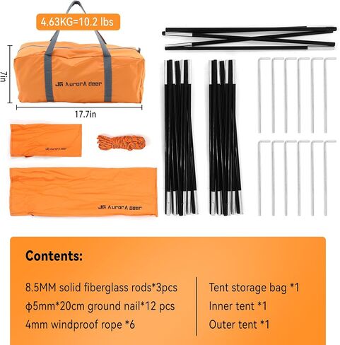 2 Person Camping Tent 4 Person Tents for Camping Windproof Tents for Camping Hiking Backpacking Traveling 2/3/4 Family People Tents for Camping Portable Tent with Carry Bag in Saudi Arabia