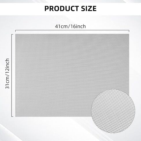 LABALPHA 50 Mesh Wire Mesh 304 Stainless Steel Woven Wire Mesh, Air Vent Mesh 16X12 inches, for Cage, Garden, Filter Mesh, Never Rust and Heat Resisting, 2pcs in Saudi Arabia
