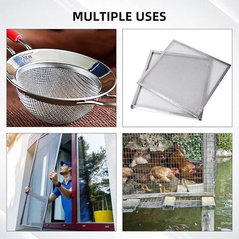 LABALPHA 50 Mesh Wire Mesh 304 Stainless Steel Woven Wire Mesh, Air Vent Mesh 16X12 inches, for Cage, Garden, Filter Mesh, Never Rust and Heat Resisting, 2pcs in Saudi Arabia