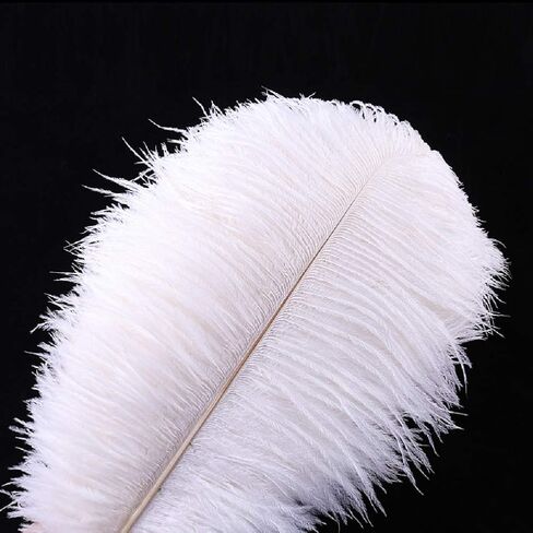 10pcs Natural Ostrich Feathers Plume 16-18inch(40-45cm) for Wedding Centerpieces Home Decoration (40-45cm,Red) in Saudi Arabia