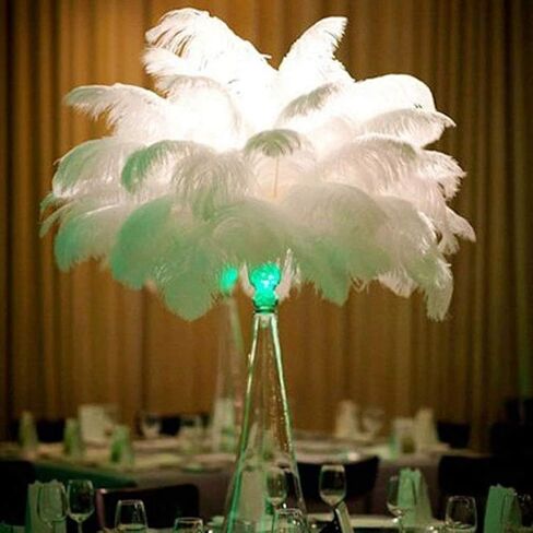 10pcs Natural Ostrich Feathers Plume 16-18inch(40-45cm) for Wedding Centerpieces Home Decoration (40-45cm,Red) in Saudi Arabia