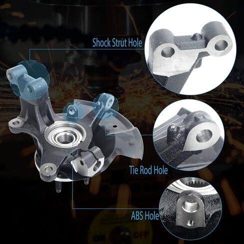 DOSKJOK Steering Knuckle Wheel Hub Bearing Assembly Front Left Driver Compatible with Edge 2011 2012 2013 2014 686-265 in Saudi Arabia