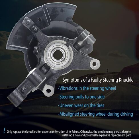 DOSKJOK Steering Knuckle Wheel Hub Bearing Assembly Front Left Driver Compatible with Edge 2011 2012 2013 2014 686-265 in Saudi Arabia