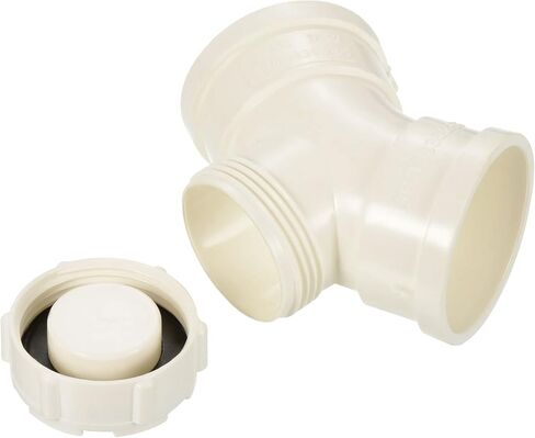 PATIKIL 4" 45 Degree Elbow Pipe Fitting with Opening, 2 Pcs Right Angle Splitter Duct Hose Connector for Drain Tubes, Drip Systems, White in Saudi Arabia