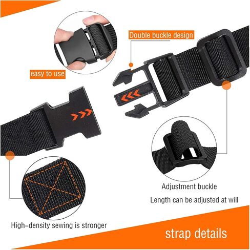Premium Utility Straps with Quick Release Buckle Adjustable Short Nylon Tie Down Straps for Backpack Tactical Lashings Camping Gear Sleeping Bag Mattress Conveyor Belt Luggage in Saudi Arabia