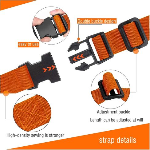 Premium Utility Straps with Quick Release Buckle Adjustable Short Nylon Tie Down Straps for Backpack Tactical Lashings Camping Gear Sleeping Bag Mattress Conveyor Belt Luggage in Saudi Arabia
