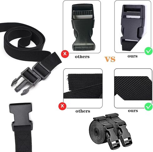 Premium Utility Straps with Quick Release Buckle Adjustable Short Nylon Tie Down Straps for Backpack Tactical Lashings Camping Gear Sleeping Bag Mattress Conveyor Belt Luggage in Saudi Arabia