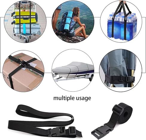 Premium Utility Straps with Quick Release Buckle Adjustable Short Nylon Tie Down Straps for Backpack Tactical Lashings Camping Gear Sleeping Bag Mattress Conveyor Belt Luggage in Saudi Arabia