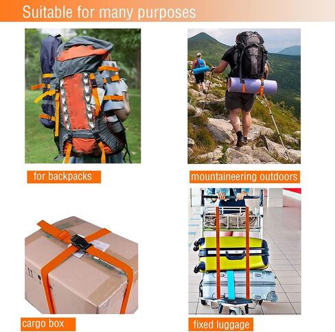 Premium Utility Straps with Quick Release Buckle Adjustable Short Nylon Tie Down Straps for Backpack Tactical Lashings Camping Gear Sleeping Bag Mattress Conveyor Belt Luggage in Saudi Arabia