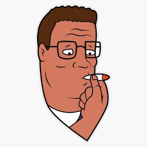 Hank Hill Smoking Weed Sticker Decal Vinyl Bumper Stickers Waterproof 5" in Saudi Arabia