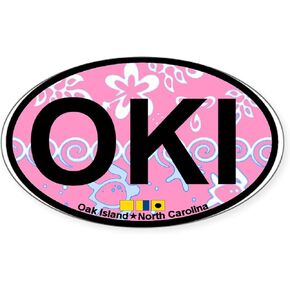 ملصق ممتص الصدمات للسيارة بتصميم بيضاوي من CafePress Oak Island NC in Kuwait