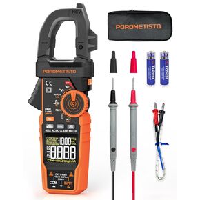POROMETISTO مقياس المشبك مع مصباح يدوي، CM06Pro المشبك المتعدد، T-RMS 6000 التهم 1000A أمبير متر مع VFD، LOZ، NCV، AC / DC الجهد الحالي، استمرارية السعة تردد مقاومة درجة الحرارة in Kuwait
