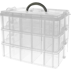 منظمي الخرز والتخزين ، صندوق حرفي واضح قابل للتكديس مع أغطية للتنظيم - حاويات تخزين صغيرة من البلاستيك للحرف اليدوية والمجوهرات والخرز ومستلزمات DIY (صندوق تخزين 59 PCS) in Kuwait