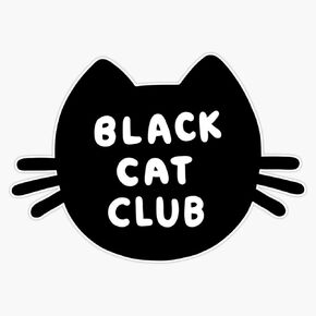 Black Cat Club Sticker Decal Vinyl Bumper Sticker Decal Waterproof 5" in Kuwait