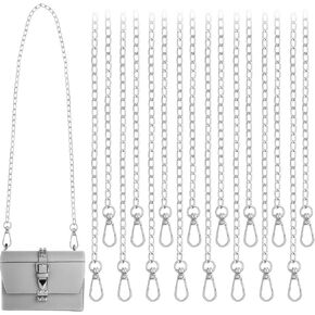 16 Pcs Gold Purse Chain 47" Metal Shoulder Cross Body Bag Strap Replacement with Buckle for DIY Handbags Crossbody Clutch Repair Handmade Craft in Kuwait