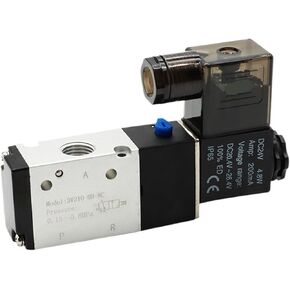 3 منفذ منفذ 2 موضع 3V210-08 صمام الملف اللولبي للهواء الهوائي صمام مغناطيسي للتحكم الكهربائي بالغاز DC12V DC24V AC110V AC220V 1 قطعة (تركيبات PC 4 مم، AC220) in Kuwait