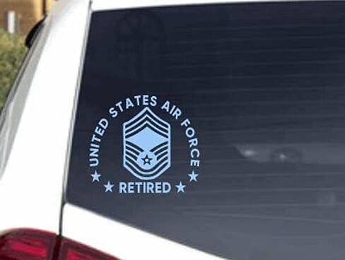 Sticker US AIR Force Chief Master Sergeant Retired Decal United States Military for Car Truck Window Laptop Bumper Flag 6" in Saudi Arabia