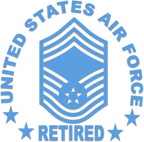 Sticker US AIR Force Chief Master Sergeant Retired Decal United States Military for Car Truck Window Laptop Bumper Flag 6" in Saudi Arabia