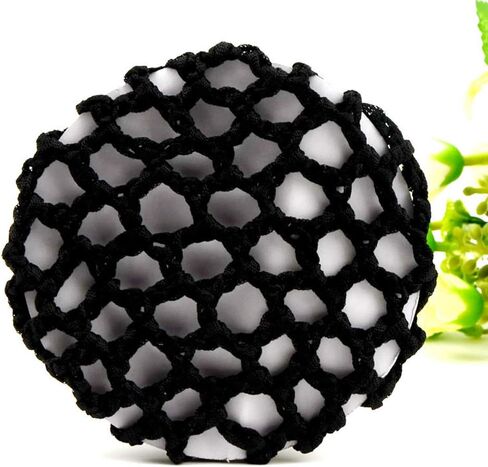 lasenersm 12 Pieces Hair Bun Cover Snood Hair Net Handmade Knit Mesh Fabric Hair Bun Net for Women Ballet Dance Skating Assorted Color (Send by Random) in Saudi Arabia