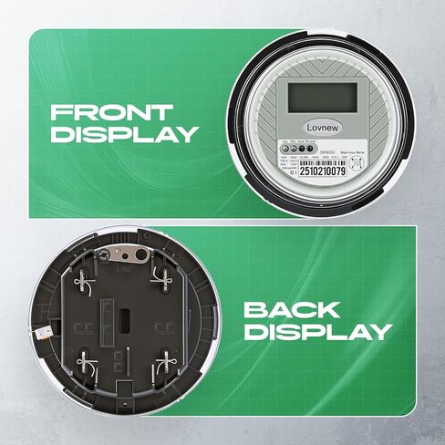 RV Digital Electric Meter,120V 2 Wire kWh Watt Power Meter with LCD Display,CL200 Energy Monitoring submeter for Residential Home Use,TA30 Current Measurement,Compatible with 4 Jaw Meter Sockets in Saudi Arabia