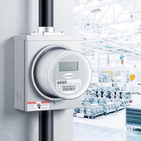 RV Digital Electric Meter,120V 2 Wire kWh Watt Power Meter with LCD Display,CL200 Energy Monitoring submeter for Residential Home Use,TA30 Current Measurement,Compatible with 4 Jaw Meter Sockets in Saudi Arabia