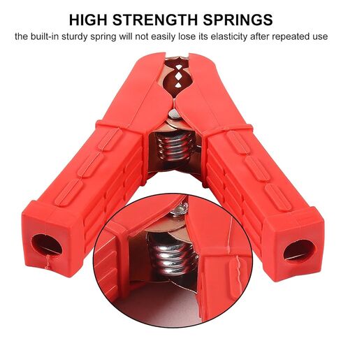 2PCS Power Replacement Battery Alligator Clips Jumper Cable Clamps Welder Clips Crocodile Heavy Duty Clamps Pure Copper 500A Car Battery Charger for Automotive Car Vehicle Boat in Saudi Arabia