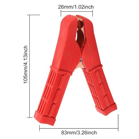 2PCS Power Replacement Battery Alligator Clips Jumper Cable Clamps Welder Clips Crocodile Heavy Duty Clamps Pure Copper 500A Car Battery Charger for Automotive Car Vehicle Boat in Saudi Arabia
