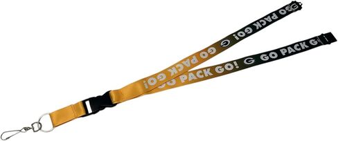 Pro Specialties Group PSG INC NFL Unisex Green Bay Packers Go Pack Go Deluxe Lanyard, Team Colors, One Size, Medium in Saudi Arabia