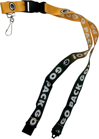 Pro Specialties Group PSG INC NFL Unisex Green Bay Packers Go Pack Go Deluxe Lanyard, Team Colors, One Size, Medium in Saudi Arabia