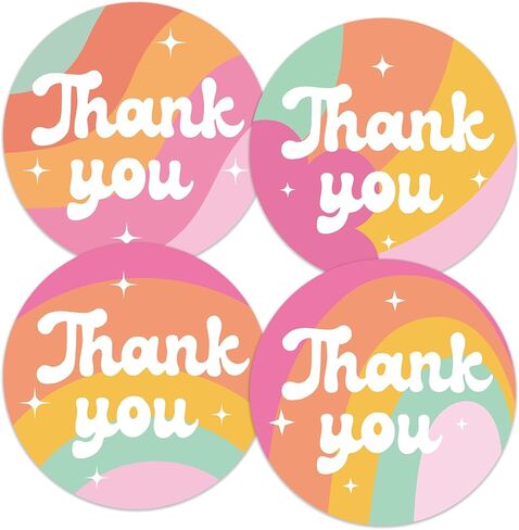 Anwyll American Thank You Stickers - الولايات المتحدة الأمريكية ووطنية شكرًا لك ملصقات للأعمال التجارية الصغيرة 480pcs 1.5inch في الرابع من يوليو in Kuwait